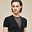 Cashmere short-sleeve sweater, View: Worn, worn, view 4 of 5