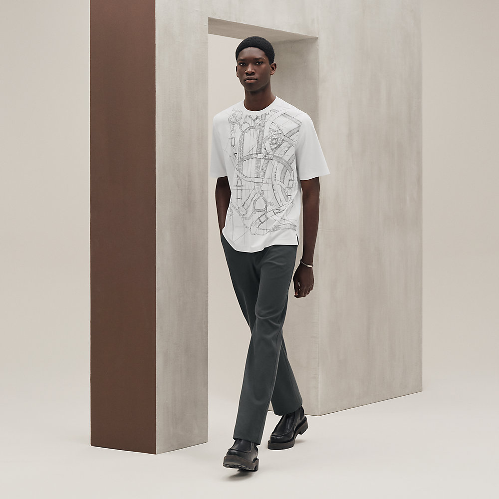 HERMÈS チェーンパターン Tシャツ tシャツ-《パルフロワ・