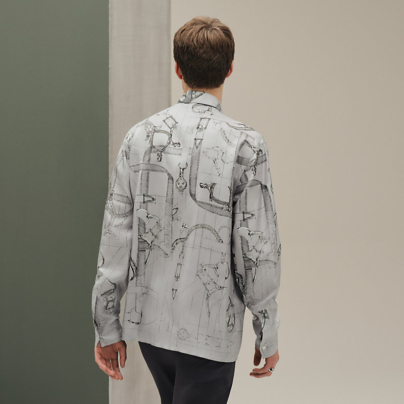 "Cavalcadour Metallise" straight cut shirt