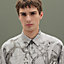 "Cavalcadour Metallise" straight cut shirt, view 5 of 6