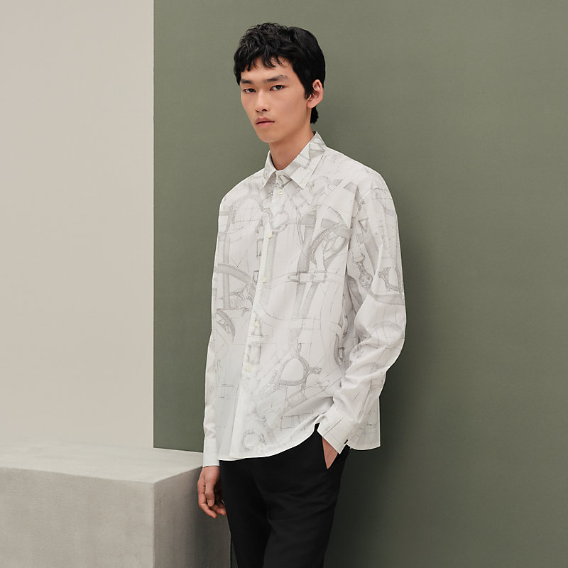 "Cavalcadour Metallise" straight cut shirt