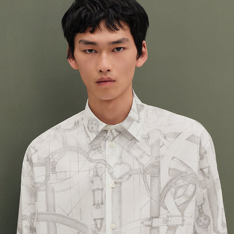 "Cavalcadour Metallise" straight cut shirt