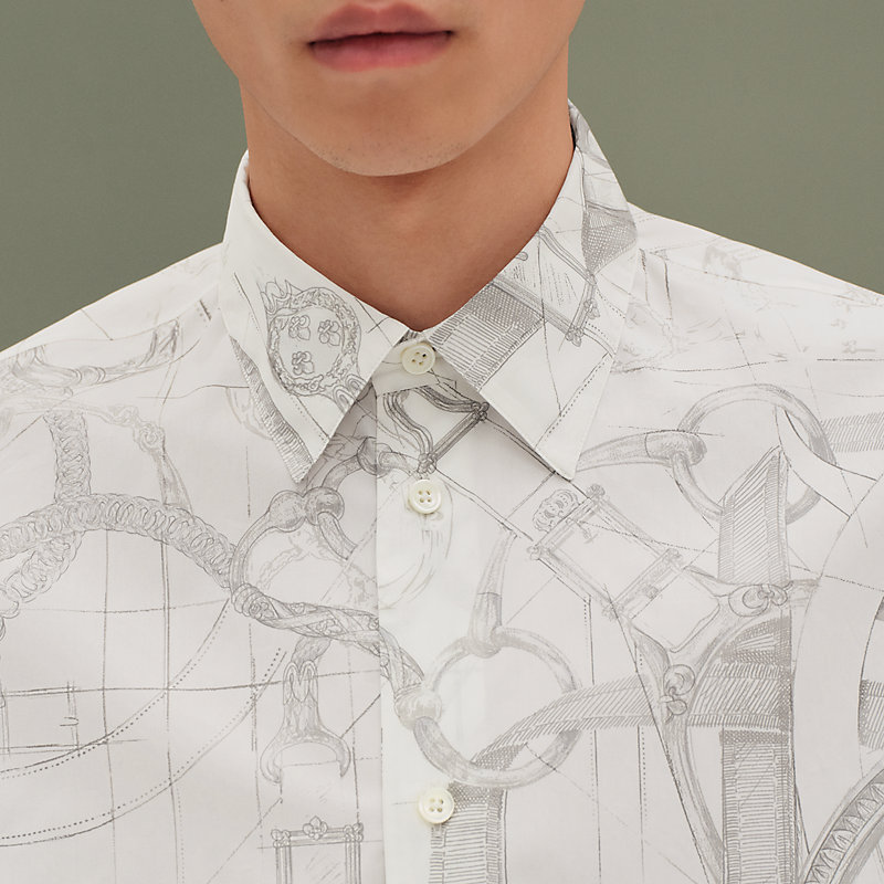 "Cavalcadour Metallise" straight cut shirt