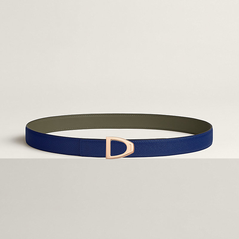 Cavaliere belt buckle & Reversible leather strap 24 mm