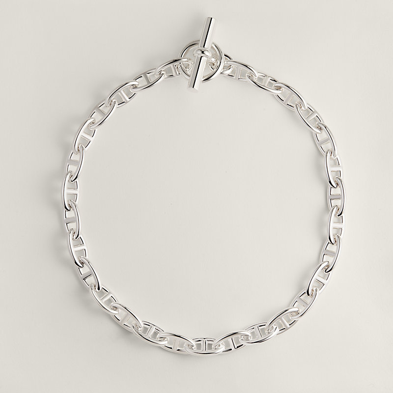 Hermes 925 Sterling Silver Chaine d'Ancre GM Necklace Choker – MAISON de  LUXE
