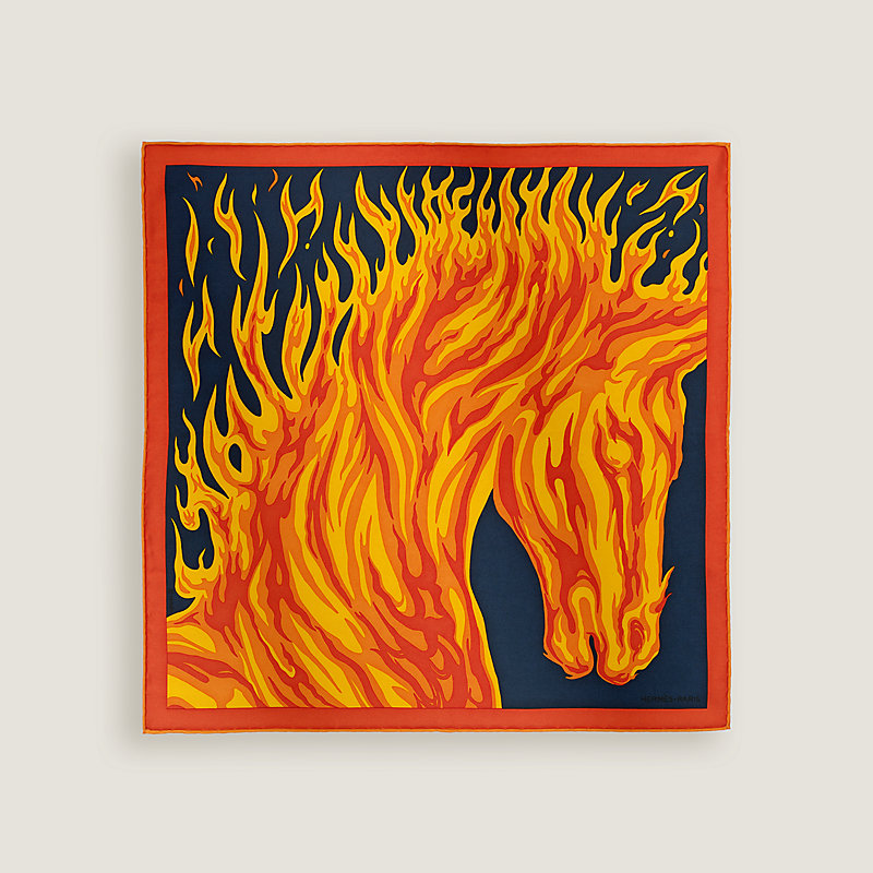 Cheval de Feu pocket square 45