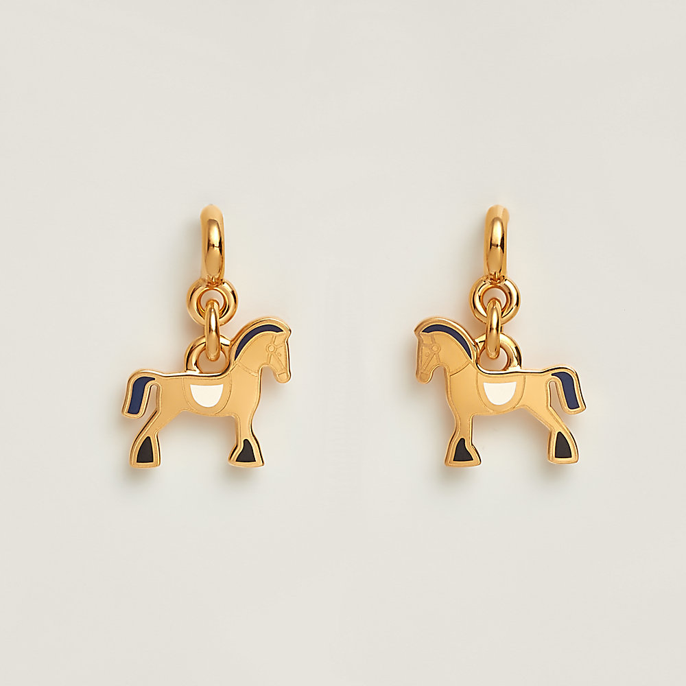 hermes horse earrings
