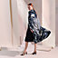 Chorus Stellarum Exceptional embroidered giant scarf, View: Worn, worn, view 3 of 5