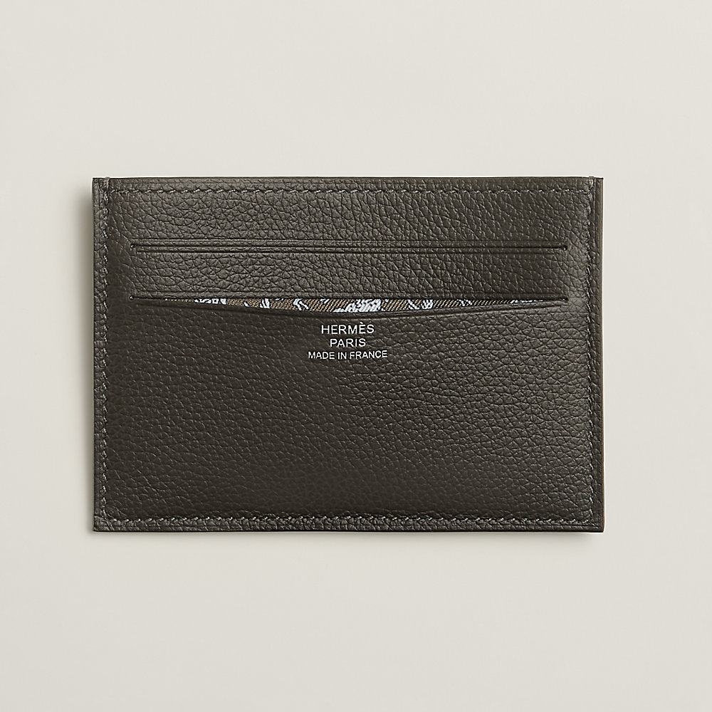 Citizen Twill Compact card holder - Green | Hermès Mainland China