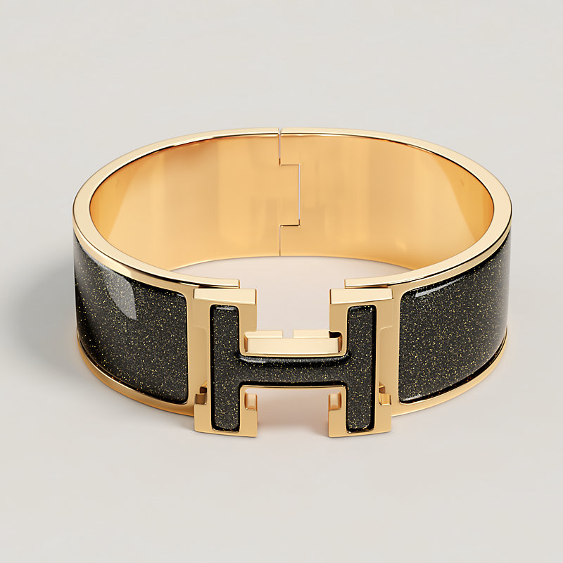 Hermes Clic H Bracelet Black / Gold-Plated Hardware – Loveyourbags.net