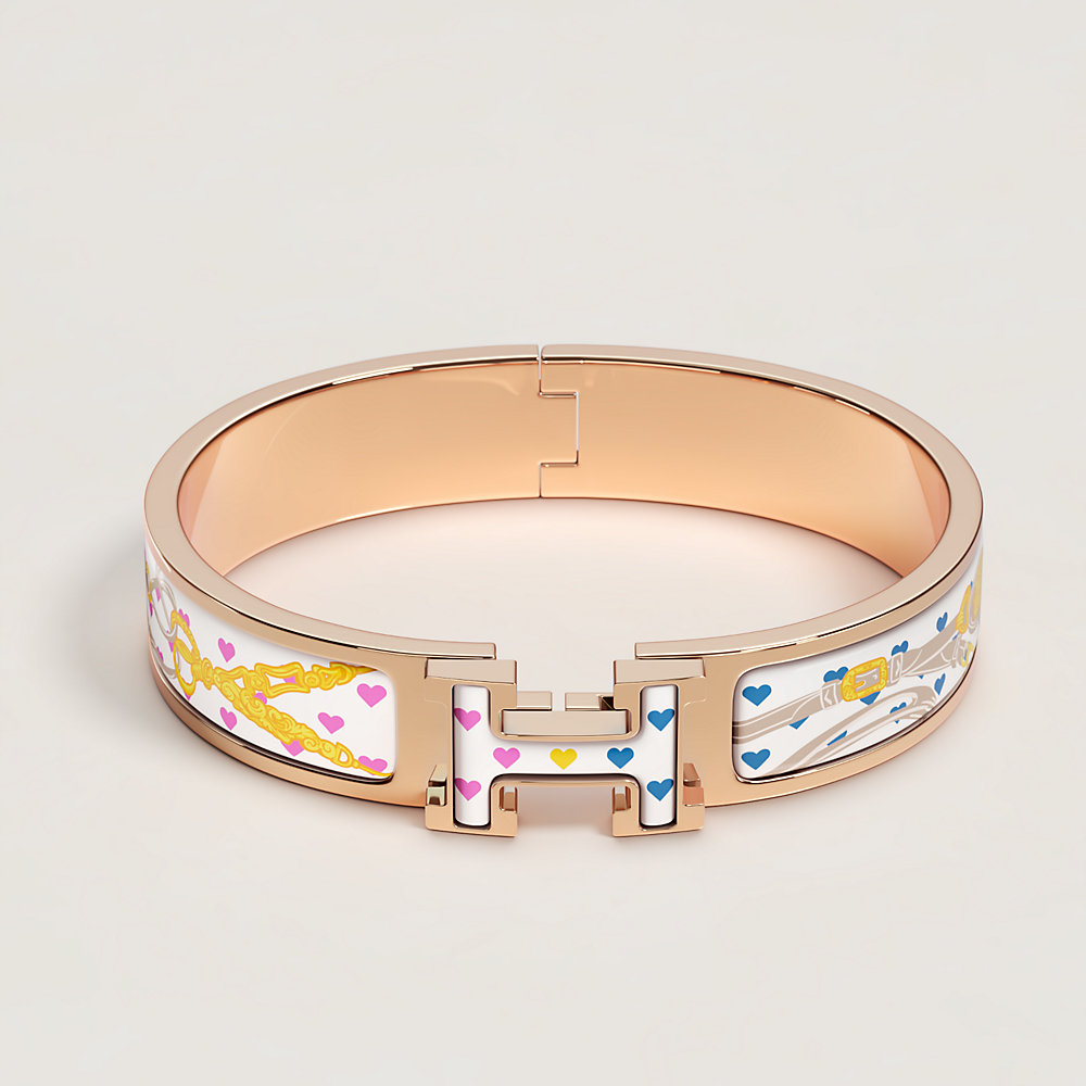 Clic H Brides de Gala Love bracelet - Green | Hermès