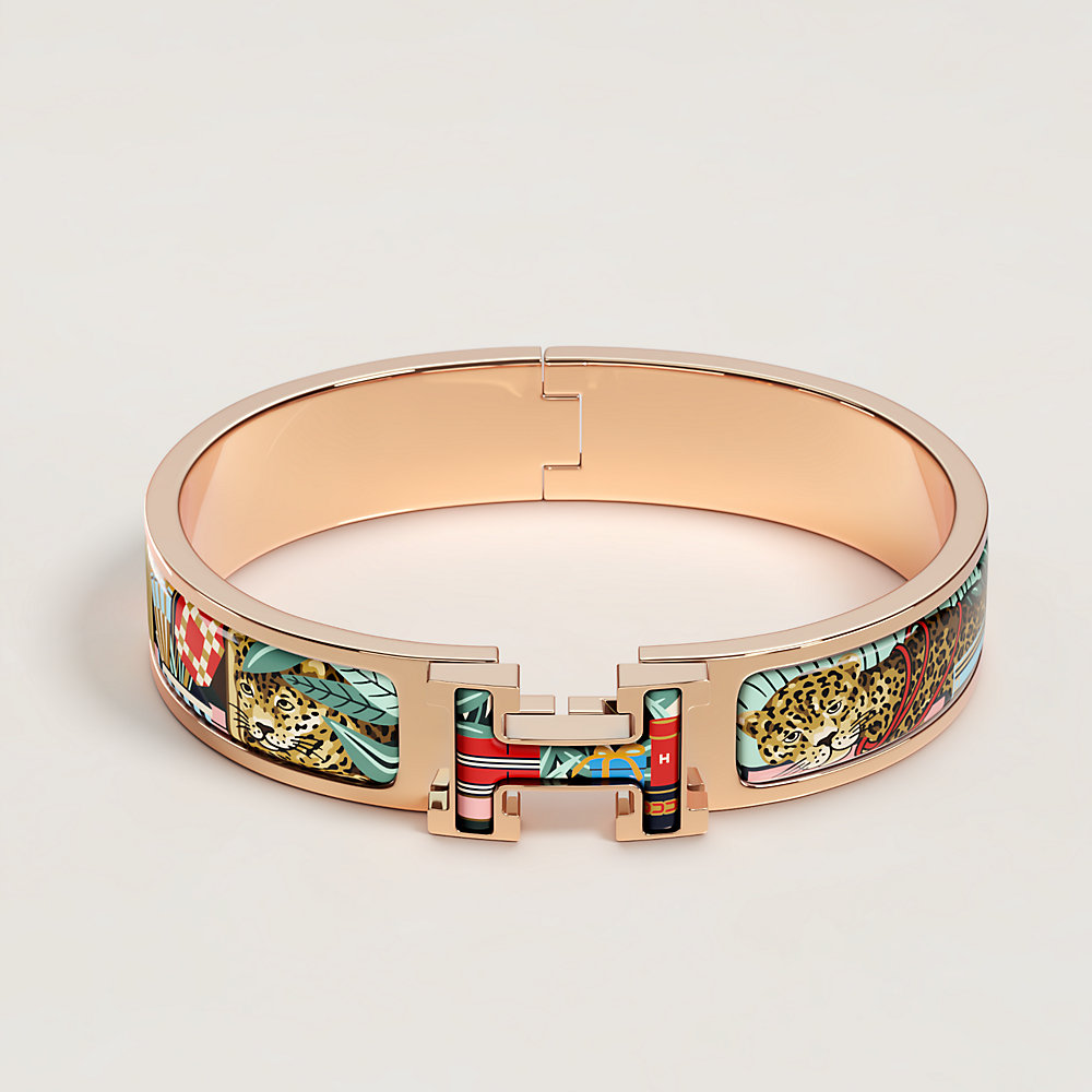 ダッフィ.♩HERMES LESMAINS HERMES 16個 Clic H Les Douze Leopards bracelet | Hermès Mainland China