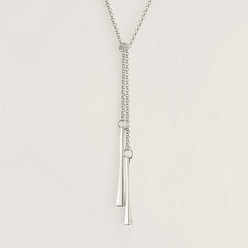 Clou de forge lariat necklace