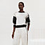 View: Worn, "Coaching Deja Vu" long-sleeve twillaine sweater