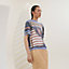 View: Worn, "Coaching Deja Vu" short-sleeve twillaine sweater