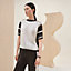 View: Worn, "Coaching Deja Vu" short-sleeve twillaine sweater