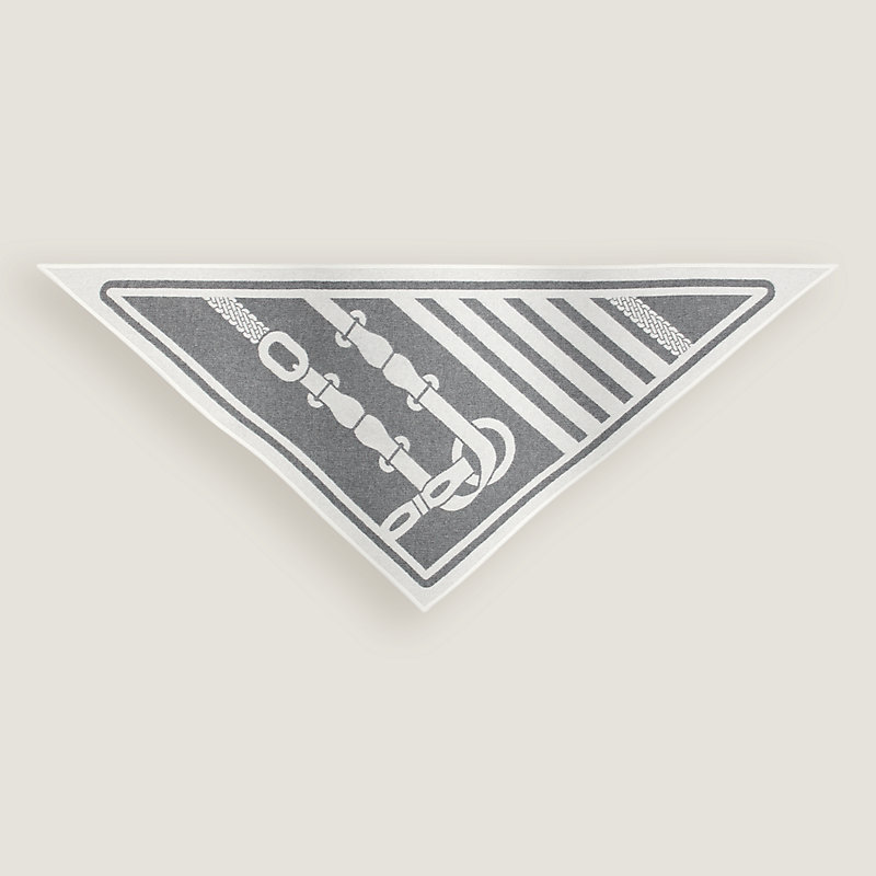 Coaching double face triangle scarf