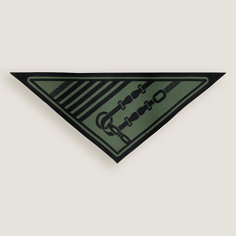 Coaching double face triangle scarf