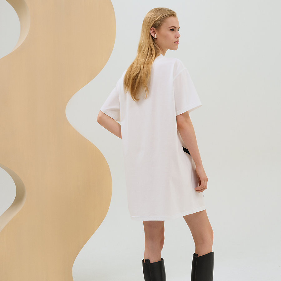 "Coaching Remix" boxy fit straight dress