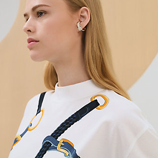HERMES ドレス \"Coaching Remix\" boxy fit straight dress Coaching Remix