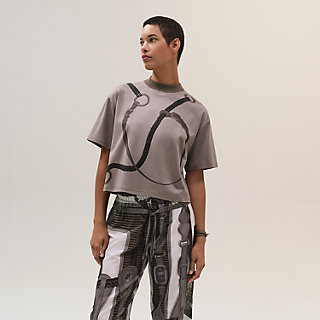 HERMES Tシャツ \"Coaching Remix\" straight t-shirt ★関税込 coaching-remix-t-shirt--