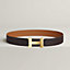 Constance belt buckle & Reversible leather strap 38 mm, view 1 of 3