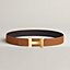 Constance belt buckle & Reversible leather strap 38 mm, view 2 of 3