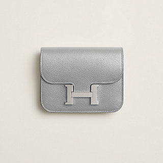 Constance Slim wallet - Grey | Hermès Mainland China