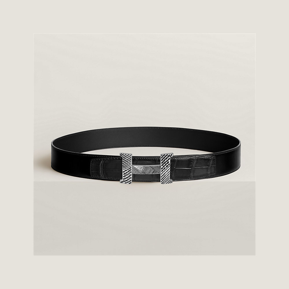 Constance Touareg belt buckle & Leather strap 38 mm | Hermès China