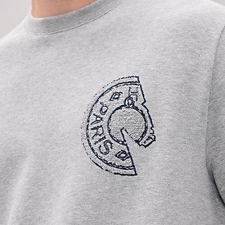 Crewneck sweater with Clou de Selle detail - Grey - XXS