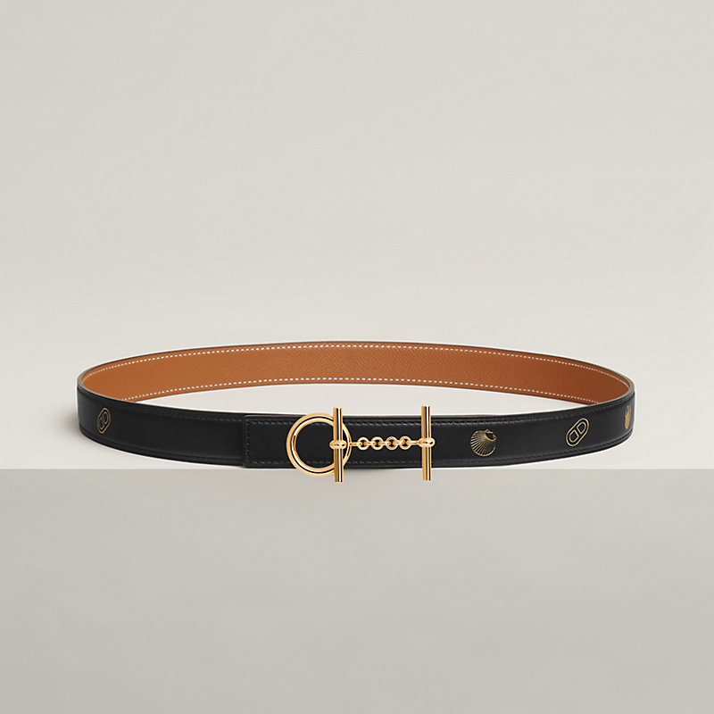 Croisiere belt buckle & Hermès sur Mer reversible leather strap 24 mm