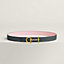 Croisiere belt buckle & Reversible leather strap 24 mm, view 2 of 3