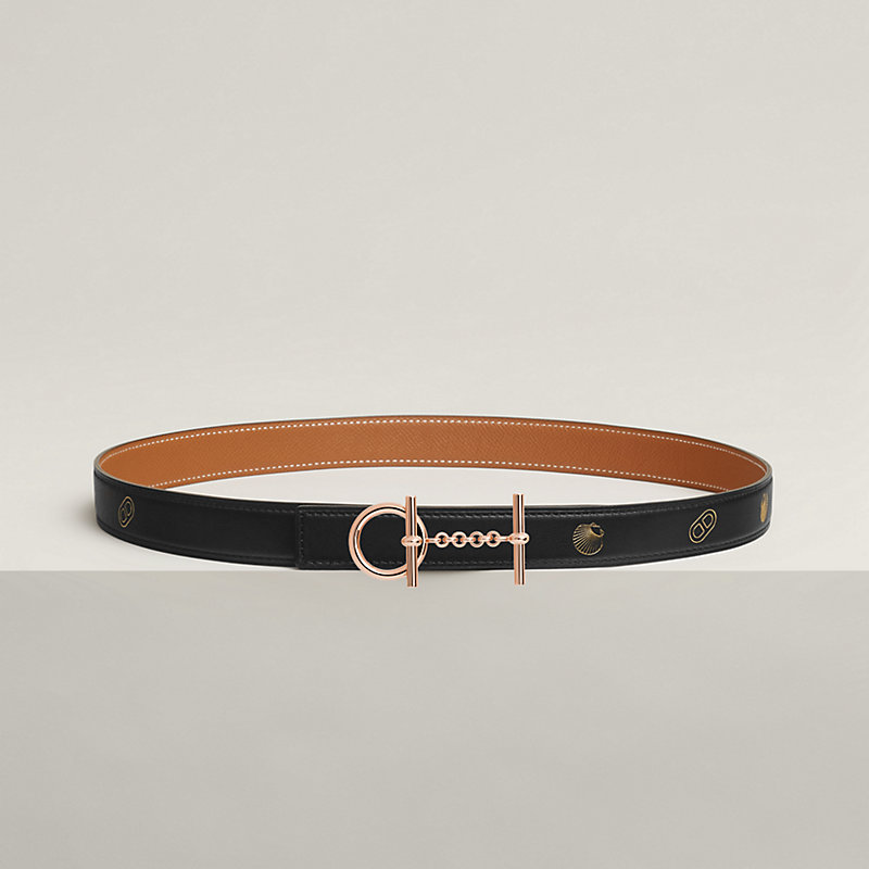Croisiere皮带扣 & Hermès sur Mer双面皮腰带24毫米