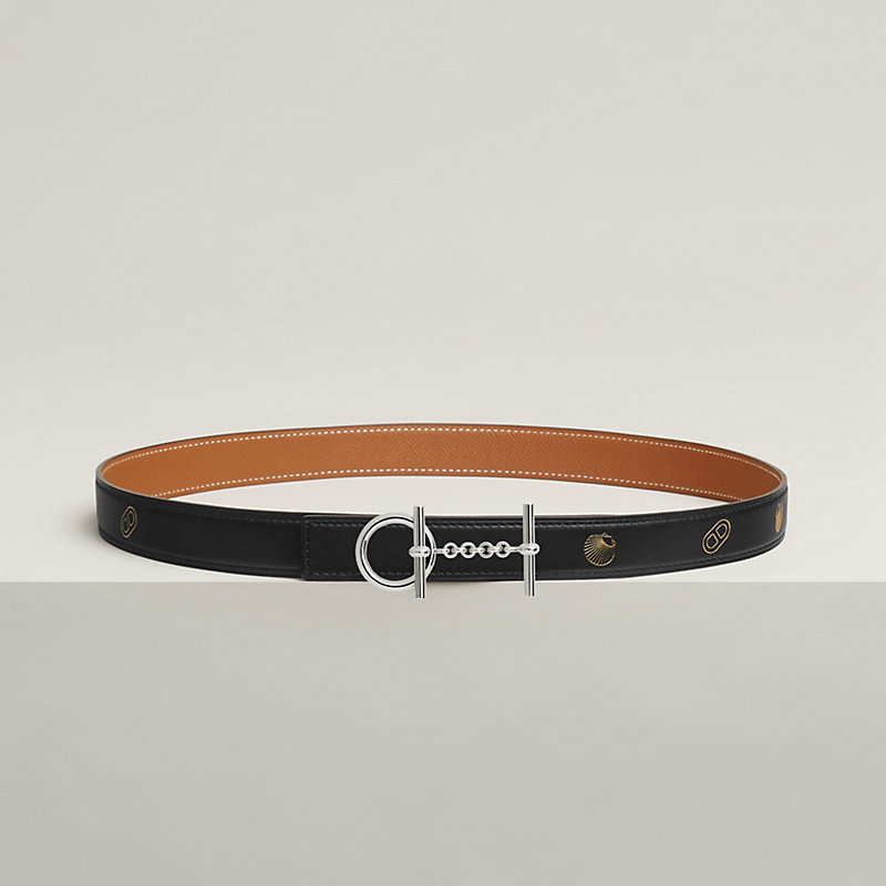 Croisiere皮带扣 & Hermès sur Mer双面皮腰带24毫米