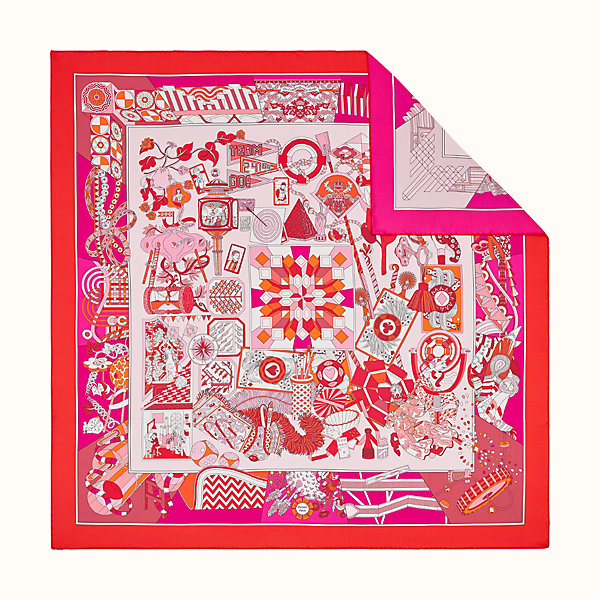 De L Ombrelle Aux Duels Double Face Scarf 90 Hermes China