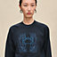 View: Worn, "Della Cavalleria" raglan sleeve embroidered sweatshirt
