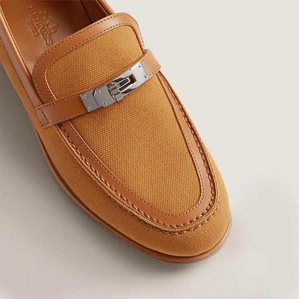 hermes orange loafers