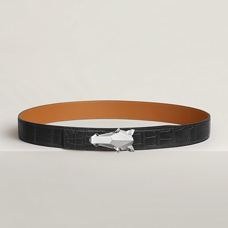 Destrier belt buckle & Leather strap 32 mm