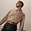 View: Worn, Destrier belt buckle & Reversible leather strap 32 mm