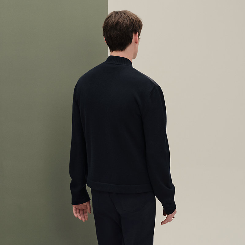 "Devant cuir" buttoned jacket