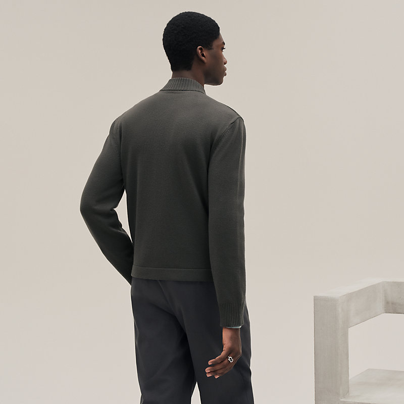 "Devant cuir" buttoned jacket