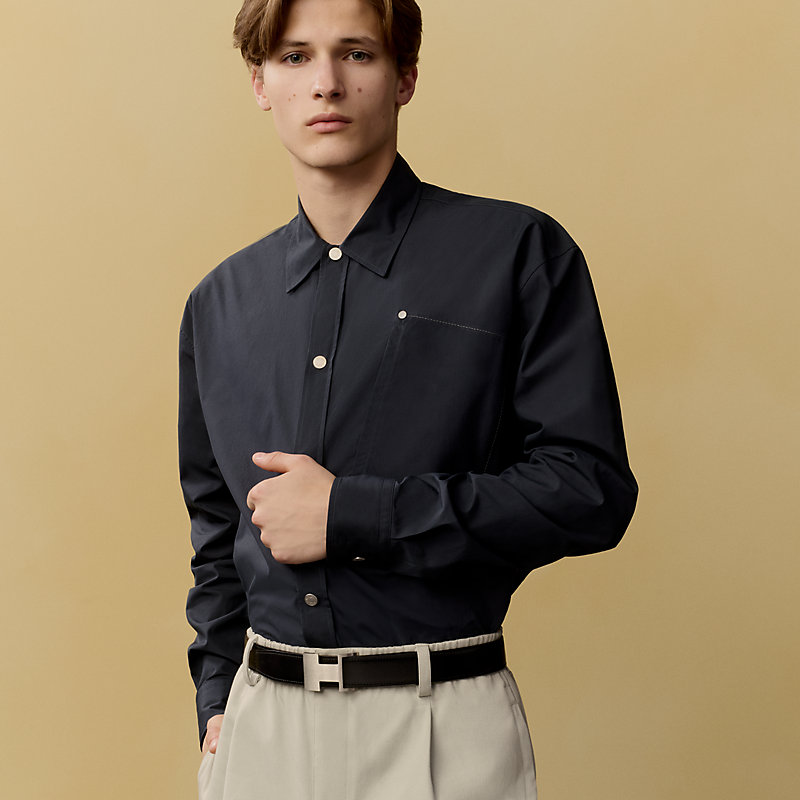 Dive belt buckle & Contrast reversible leather strap 32&nbsp;mm