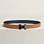 Dive So Black belt buckle & Contrast reversible leather strap 32 mm, View: , view 1 of 2