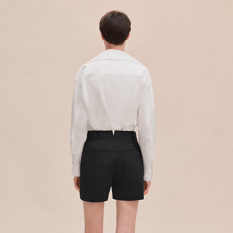 Double cotton twill shorts