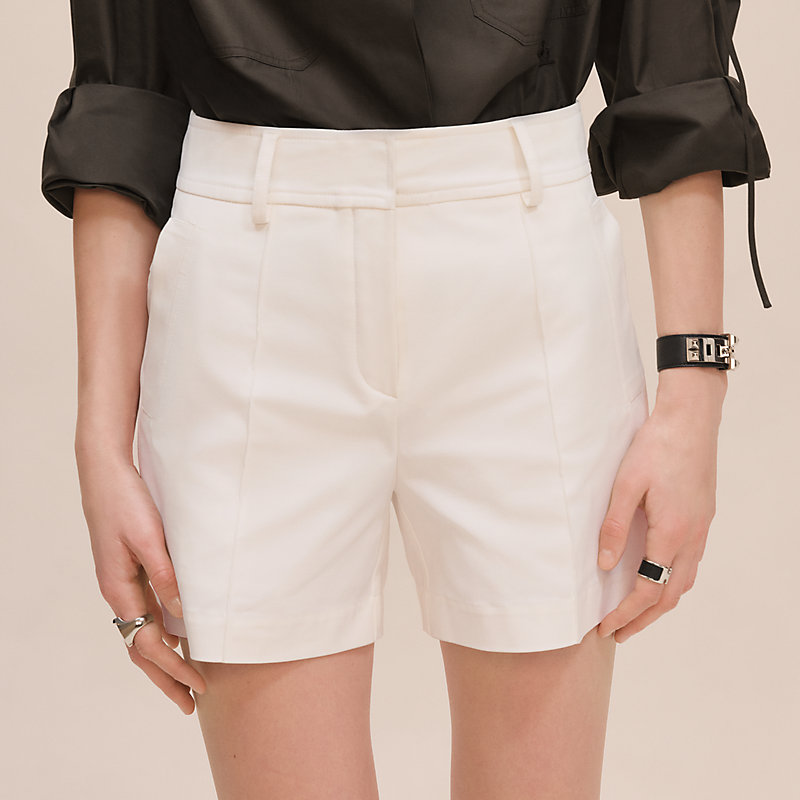 Double cotton twill shorts