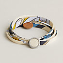 View: front, Double tour silk bracelet