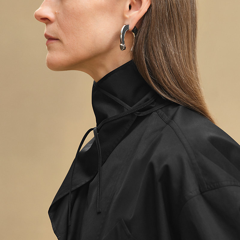 Draped collar shirt