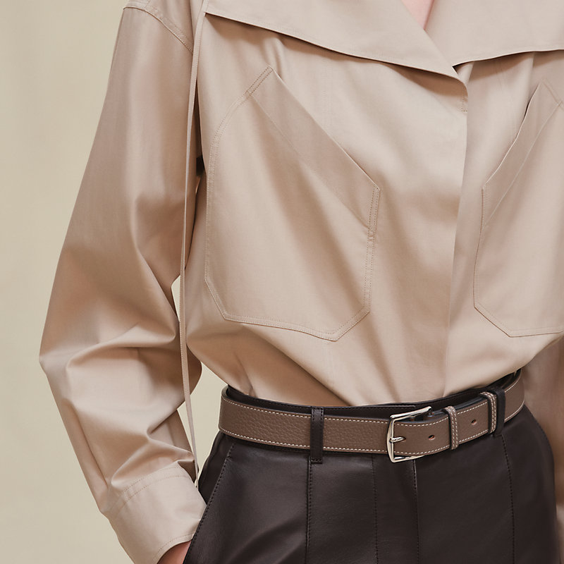 Draped collar shirt