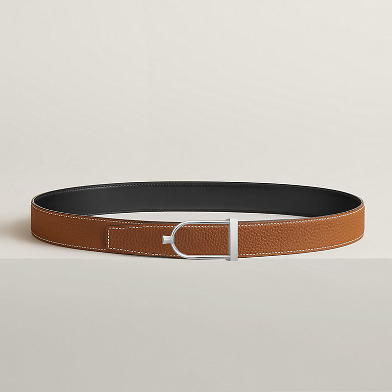 Ecrin belt buckle & Reversible leather strap 32 mm