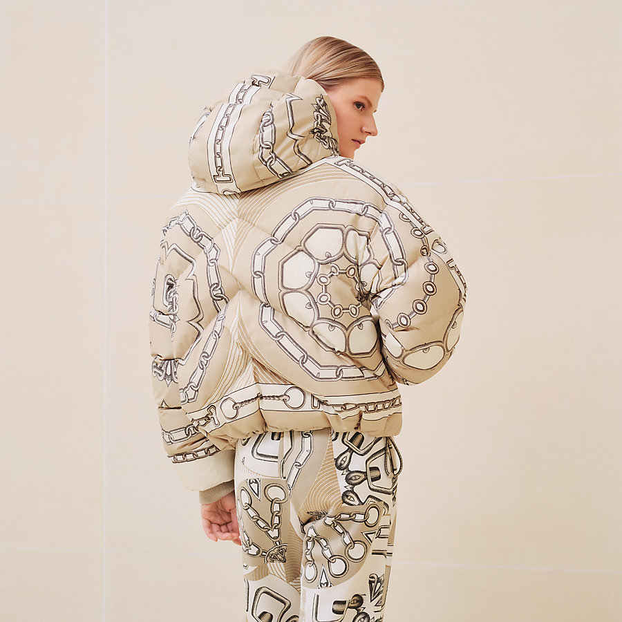 "Effet Kaleidoscope" reversible short puffer coat